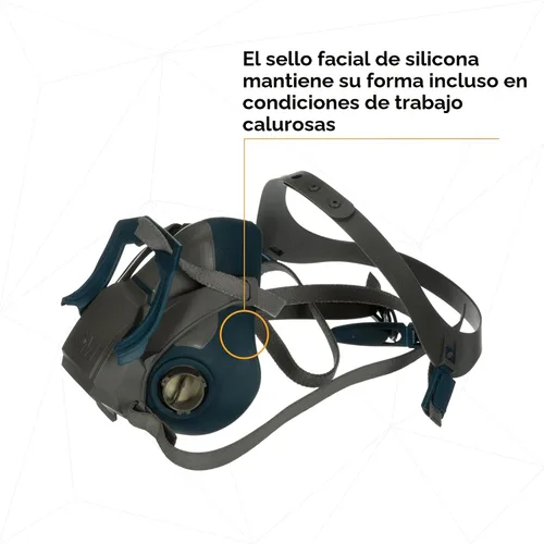 Vista 9 de 3M Respirador reutilizable de media cara con cierre rápido Rugged Comfort