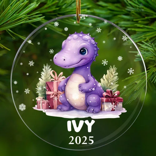 Vista 14 de Adorno de dinosaurio personalizado para niños, niñas, hija, hijo, dinosaurio, decoración artesanal, adornos acrílicos con nombre personalizado