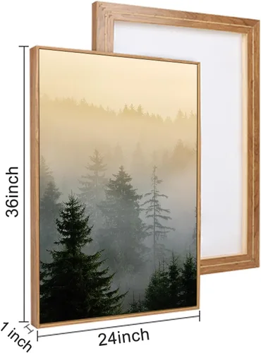 Vista 166 de FWIEXA Juego de Arte de Lienzo Bohemio Enmarcado para Pared, Cuadros Botánicos Verde Salvia Decoración de Pared, Impresiones de Arte de Plantas