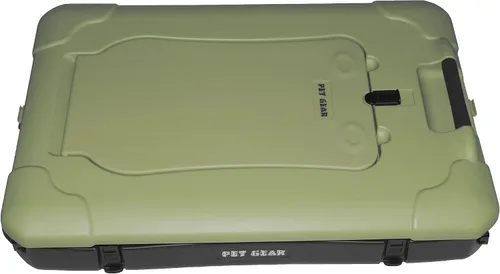 Vista 5 de Pet Gear "The Other Door" - Caja de acero de 4 puertas para perros/gatos con puerta estilo garaje, incluye cama de felpa + bolsa de viaje,
