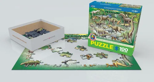 Vista 6 de Rompecabezas de 100 piezas de dinosaurios