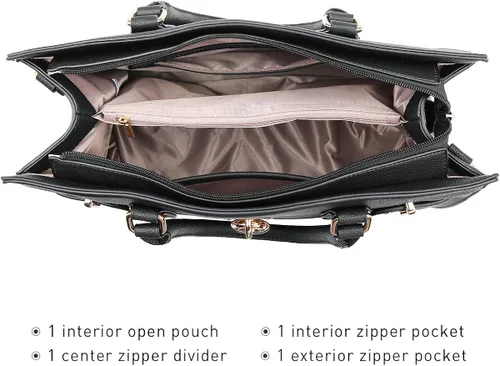 Vista 5 de Bolso de mano y bolsos para mujer con asa superior de avestruz bolsa de trabajo con cartera