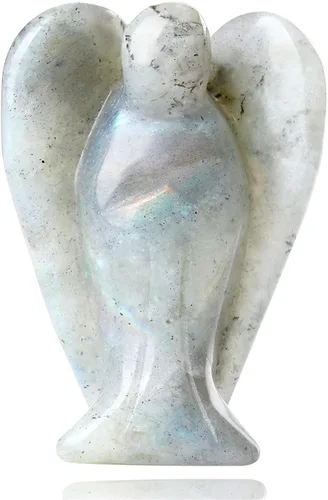 Vista 12 de YATOJUZI Estatua de ángel de obsidiana negra de 5 cm decorativa con cristales curativos de Reiki, piedra natural pulida tallada a mano, figuritas