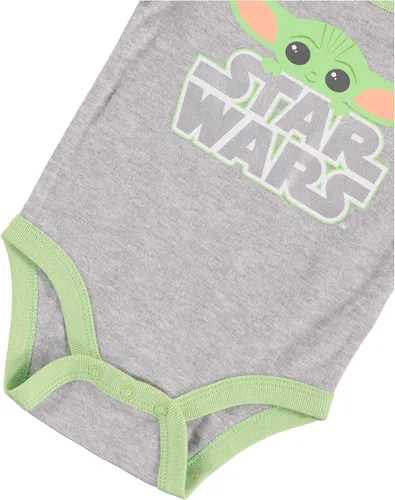 Vista 5 de STAR WARS Baby Boys Baby Yoda Clothing 3-Piece Set with Baby Bodysuit, Pants, and Hat - Newborn Boy Outfits