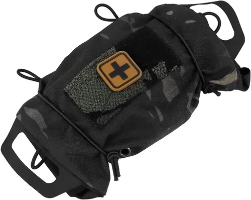 Vista 3 de Molle táctico bolsa de primeros auxilios sistema de dos piezas Micro Med kit senderismo bolsa de caza