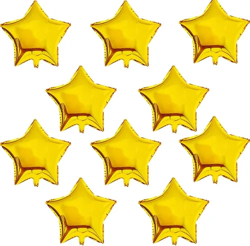 Vista 10 de BEISHIDA 30 globos azules de papel de aluminio de estrella de cuatro Cuatro Ángulos Estrella Azul