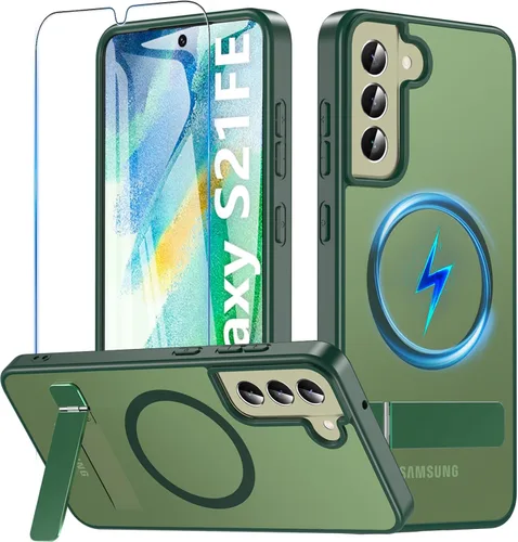 Vista 25 de Funda OWKEY Samsung Galaxy A13 5G, Funda Magnética para Teléfono con Soporte y Protector de Pantalla, Funda Protectora Antihuellas y a Prueba de A13