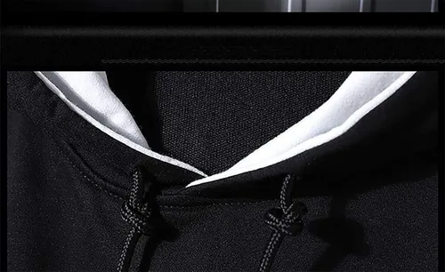 Vista 5 de DUDHUH Sudadera con capucha para hombre con estampado de letras, estilo Techwear casual, hip-hop