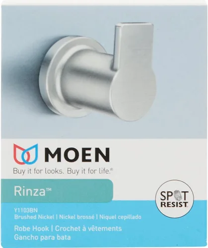 Vista 3 de Moen Y1103BN Rinza Spot resistente al gancho de bata de níquel cepillado