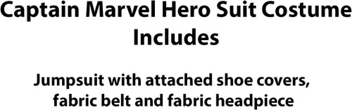 Vista 5 de Captain Marvel Hero Costume Suit, Medium BlueRed
