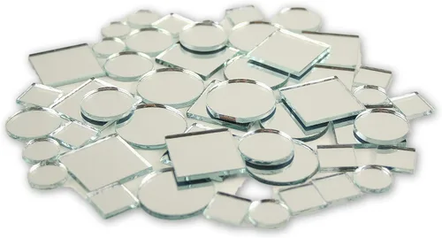 Vista 3 de 0.5 pulgadas pequeños pequeños espejos redondos artesanales a granel 50 piezas azulejos de mosaico de espejo