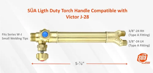 Vista 2 de SÜA - Mango de soplete de soldadura/soldadura fuerte de servicio ligero compatible con Victor Series "J