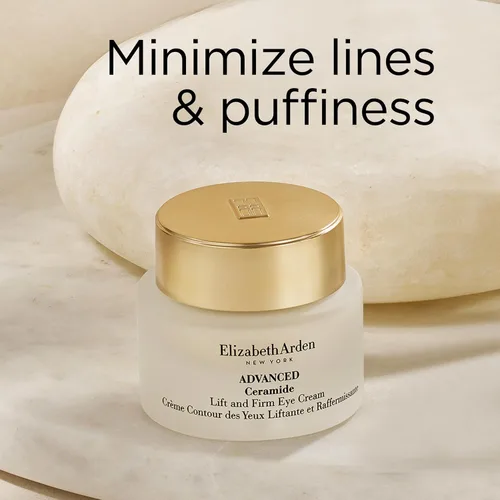 Vista 9 de Elizabeth Arden Advanced Ceramide Lift and Firm Eye Cream, fórmula hidratante para reducir arrugas debajo de los ojos, hinchazón y patas de gallo