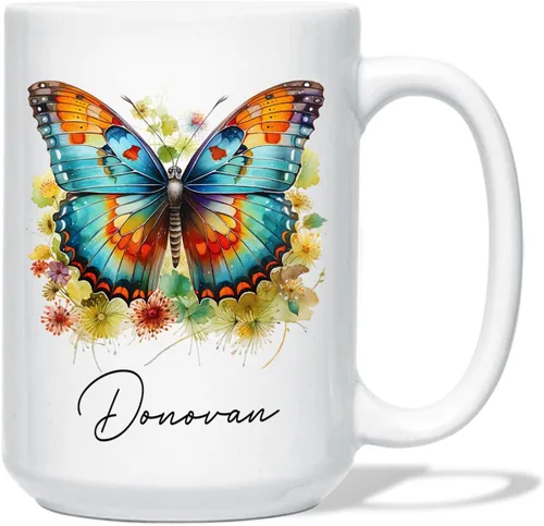 Vista 17 de Taza de café de oso – Regalo personalizado para amantes, taza de té de animales salvajes con flores, regalo de cerámica personalizado para amantes