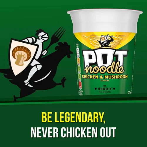 Vista 5 de Pot Noodle Pollo y Champiñones 3.17 oz (Paquete de 12)