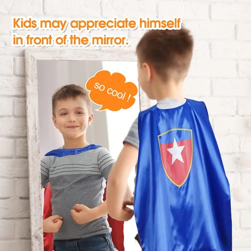 Vista 5 de Roko Juguetes para niños de 3 a 10 años, capas de superhéroes para niños, disfraces de dibujos animados, suministros de fiesta, regalos de Navidad
