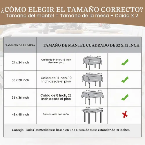 Vista 3 de Mantel Cuadrado 52 x 52 Pulgadas Manteles Negros Resistente a Manchas y Arrugas Lavable de Poliéster para Fiestas, Buffets y Bodas Mantel