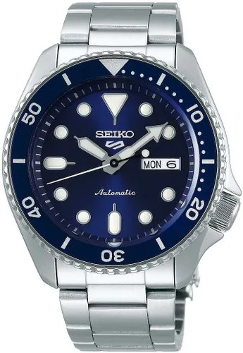 Vista 4 de Seiko Reloj analógico automático para hombre Seiko 5 Sports Azul