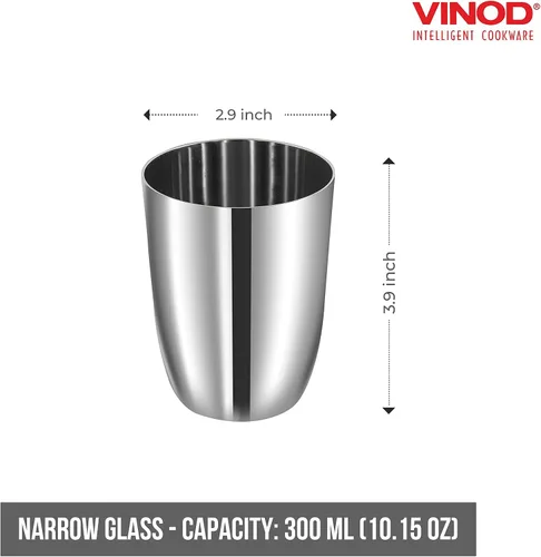 Vista 4 de Vinod Juego de 12 vasos de acero inoxidable de alta calidad, para cocina del hogar Set de 12