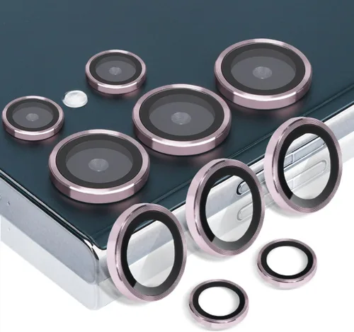 Vista 12 de Protector de lente de cámara para Samsung Galaxy S23 Ultra, anillo de aleación de aluminio, protector de lente de vidrio templado, funda decorativa