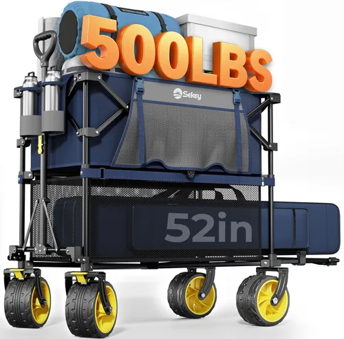 Vista 11 de Sekey - Carro de dos pisos de 400 L, capacidad de 500 libras, extensor