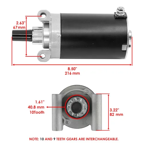 Vista 3 de Caltric Motor de arranque compatible con Kohler 32-098-01-S 32-098-04-S 32-098-03-S 32-098-08-S