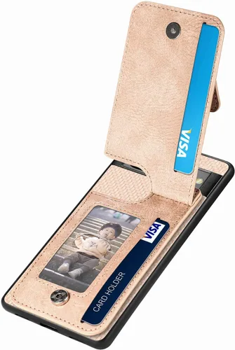 Vista 3 de LEMAXELERS Funda tipo cartera con cremallera y tarjetero para Google Pixel 7 Pro, piel sintética plegable con función atril magnético, cierre