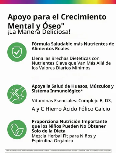 Vista 4 de Rainbow Light Kids One + Multivitamínico 90 tabletas masticables