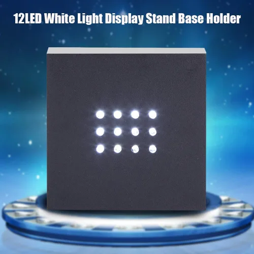 Vista 5 de Asixx Soporte de exhibición de luz LED, soporte de pantalla de luz LED, soporte de base de soporte de pantalla de luz blanca LED tamaño compacto