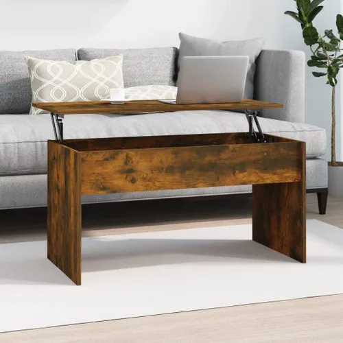 Vista 16 de Lift Top Coffee Table Black 31.5"x19.9"x16.3" Engineered Wood Mesa de Centro for Living Room with Hidden Storage, Modern Matte Finish for Small