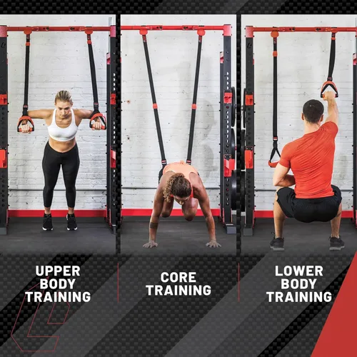 Vista 8 de Lifeline Jungle Gym XT - Sistema de entrenamiento de suspensión de peso corporal - Anclaje dividido patentado, entrenamiento de cuerpo completo, kit