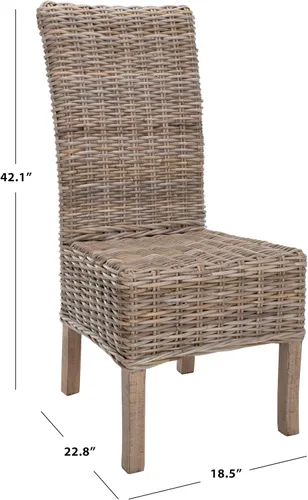 Vista 3 de Safavieh SAFAVIEH Home Collection Quaker - Juego de 2 sillas de comedor, madera, natural