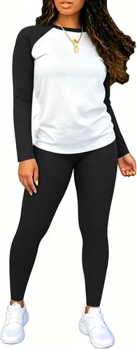Vista 33 de Nimsruc Conjuntos de dos piezas para mujer casual 6536 Negro