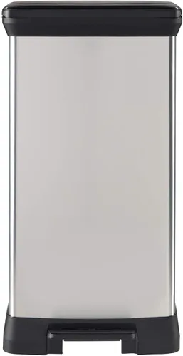 Vista 2 de Curver Tapa en acero inoxidable como acabado, reciclaje perfecto para uso doméstico en interiores para eliminación de basura, 50 litros, metálico