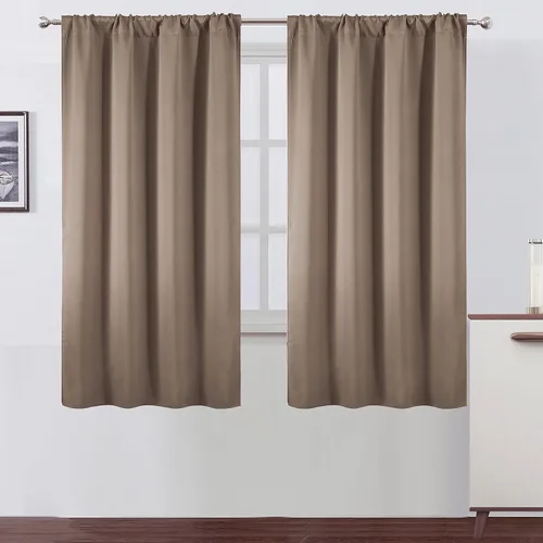 Vista 132 de LEMOMO Cortinas opacas de 42 x 54 pulgadas, juego de 2 paneles de cortinas con aislamiento térmico para oscurecer la habitación