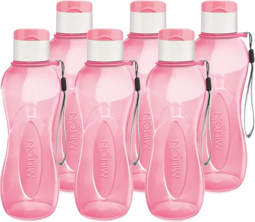 Vista 8 de MILTON Botella de agua para niños, reutilizable, a prueba de fugas, de plástico, de 12 onzas, boca ancha, botella grande para bebidas, sin BPA y sin