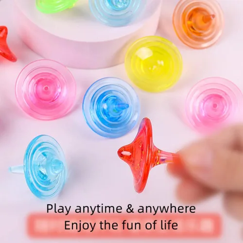 Vista 2 de Juguetes giratorios de acrílico para niños, coloridos y duraderos con cristales brillantes para niños y niñas, juego en familia, fiesta, escuela