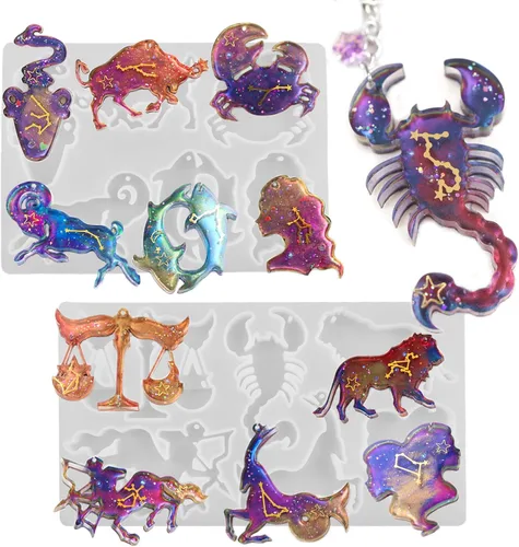 Vista 6 de Molde para llavero de mariposa, moldes de resina de silicona para llavero, 12 estilos de joyería de mariposa colgante de molde para resina epoxi