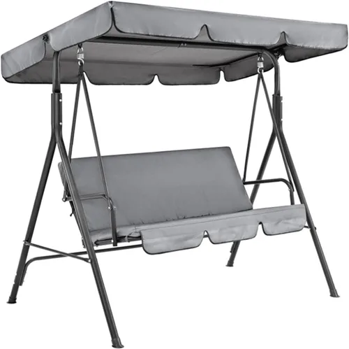 Vista 12 de KYOFIS Toldo de columpio para porche, cubierta de repuesto para toldo de columpio, impermeable, resistente al viento, anti-UV, resistente, tela