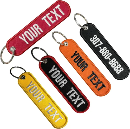 Vista 7 de Llavero bordado personalizado, accesorios de llavero personalizados para mujeres, llaveros de motocicleta para hombres