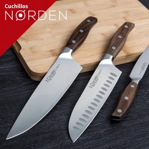 Vista 8 de 3 CLAVELES Cuchillo Forjado Cocina Diámetro 13 cm - 5" E 3C