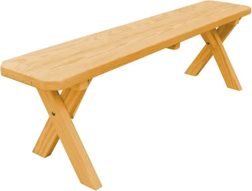 Vista 79 de Furniture Barn USA Pine - Banco cruzado de 2 pies, color negro