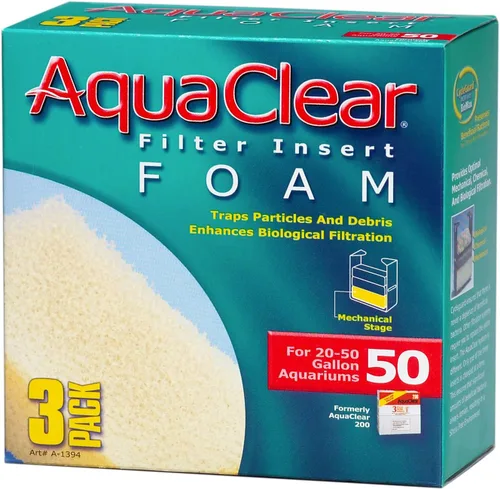 Vista 4 de Aqua Clear AquaClear 20 insertos de carbón activado, medios de repuesto de filtro de acuario, paquete de 3, A1380 Medios de reemplazo de filtro