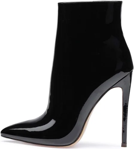 Vista 2 de Castamere Botines de tacón alto para mujer, puntera puntiaguda, sin cordones, con cremallera, tacones de 4.7 in