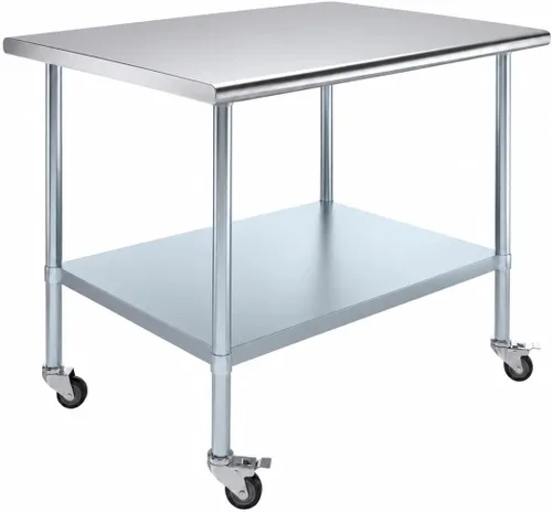 Vista 35 de Mesa de trabajo de acero inoxidable AmGood