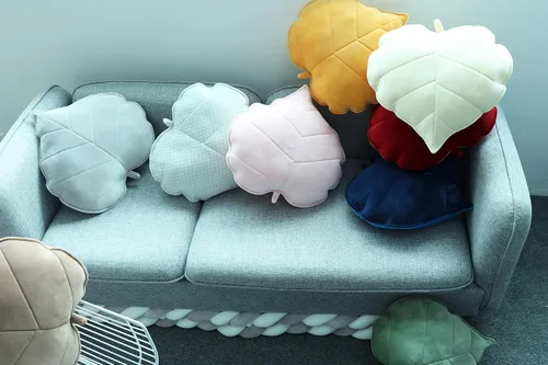 Vista 3 de Cyprinus Carpio Cojín de almohada para el hogar en forma de hoja 3D, almohada lumbar, almohada para el hogar, decoración de 20 x 20 pulgadas
