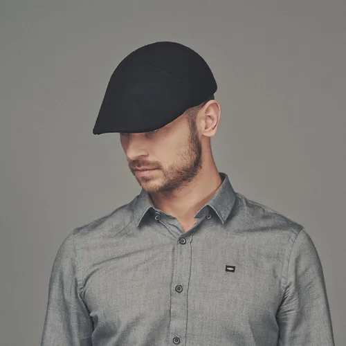 Vista 5 de Sterkowski Ivy Five Gorra plana 100% lana para hombres y mujeres Clásico elegante cálido 5 paneles Ivy