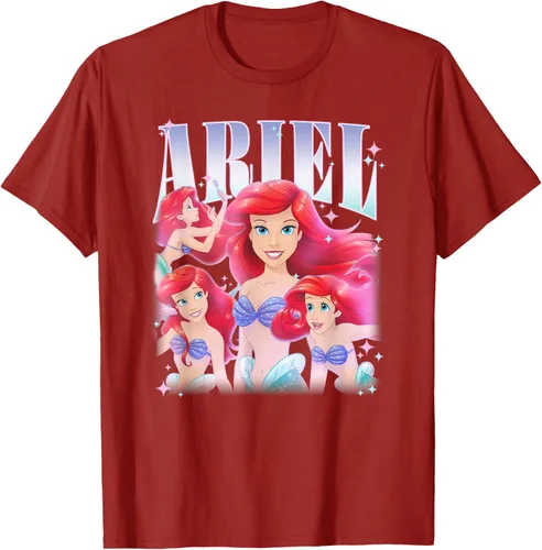 Vista 59 de Disney Camiseta de la princesa Ariel de la Sirenita Multi Pose, Negro