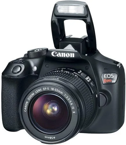 Vista 2 de Canon EOS Rebel T6 - Kit de cámara digital SLR con lente EF-S 0.709-2.165 in f/3.5-5.6 is II, WiFi y NFC integrados, color negro