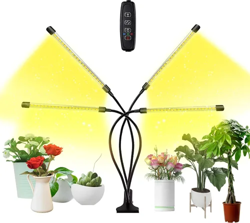 Vista 7 de bseah Luces de cultivo para plantas de interior, lámpara de cultivo de plantas de espectro completo, 10 niveles regulables, encendido y apagado